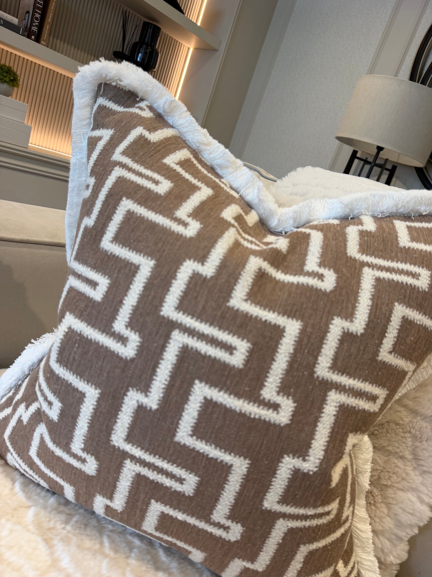 Livvy Weave Fringed Cushion