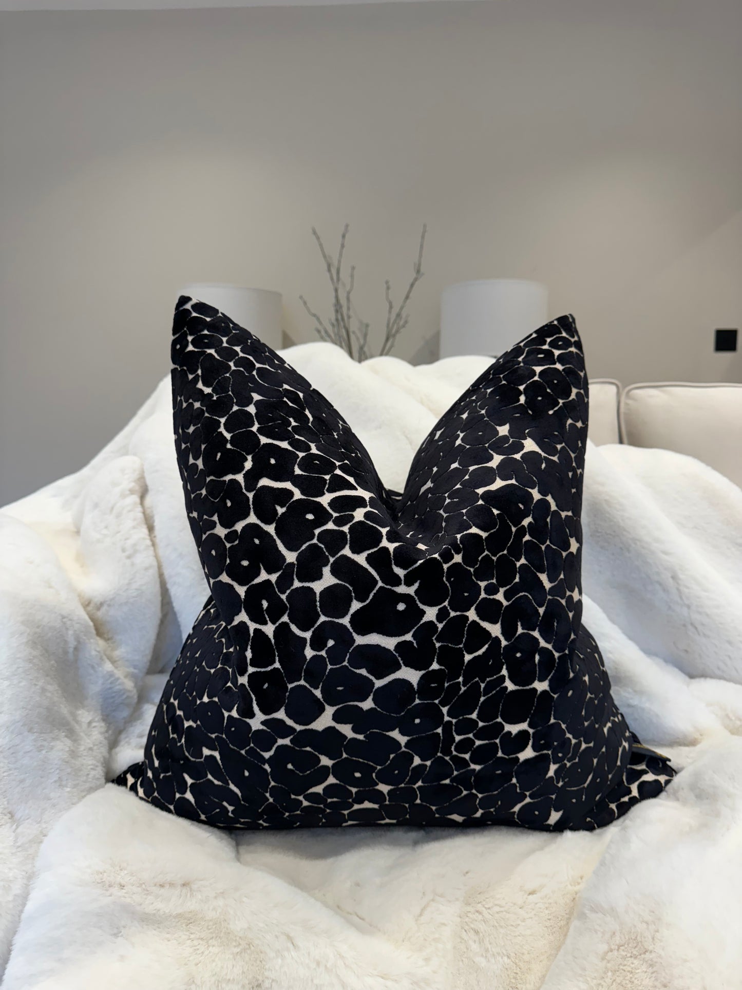 Leopard Velvet Cut 22" Cushion