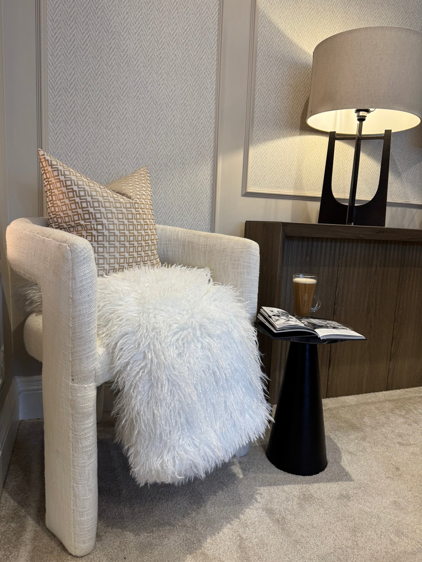 Cher Black & Mocha Side Table