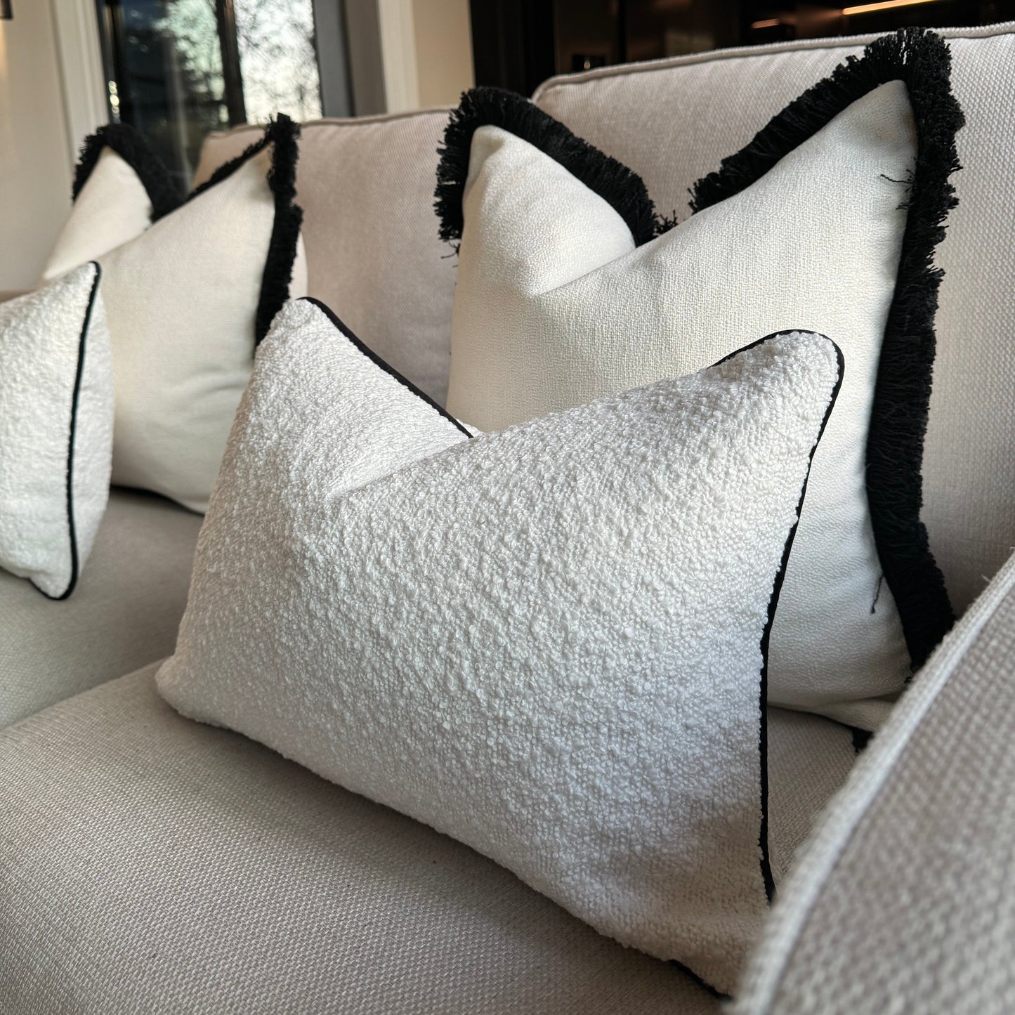 Betty Boucle Rectangle Cushion