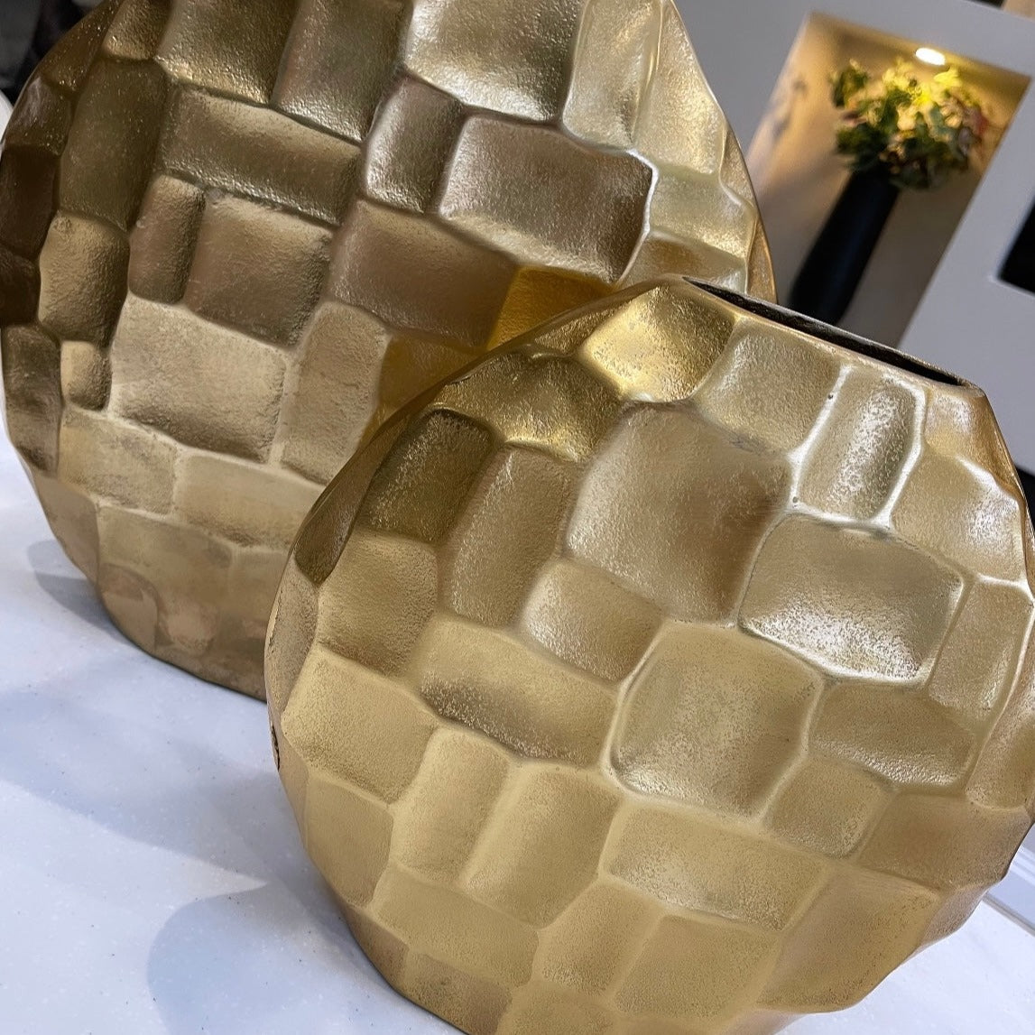 Anouska Gold Round 34cm Vase - PRE ORDER