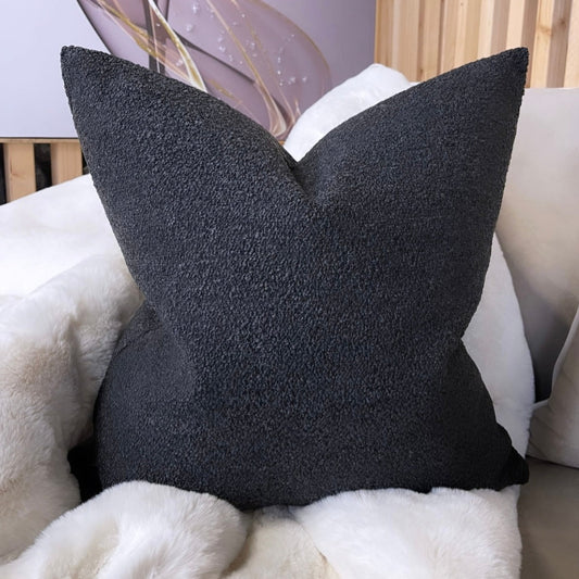 Cephalonia Black Boucle 20" Cushion