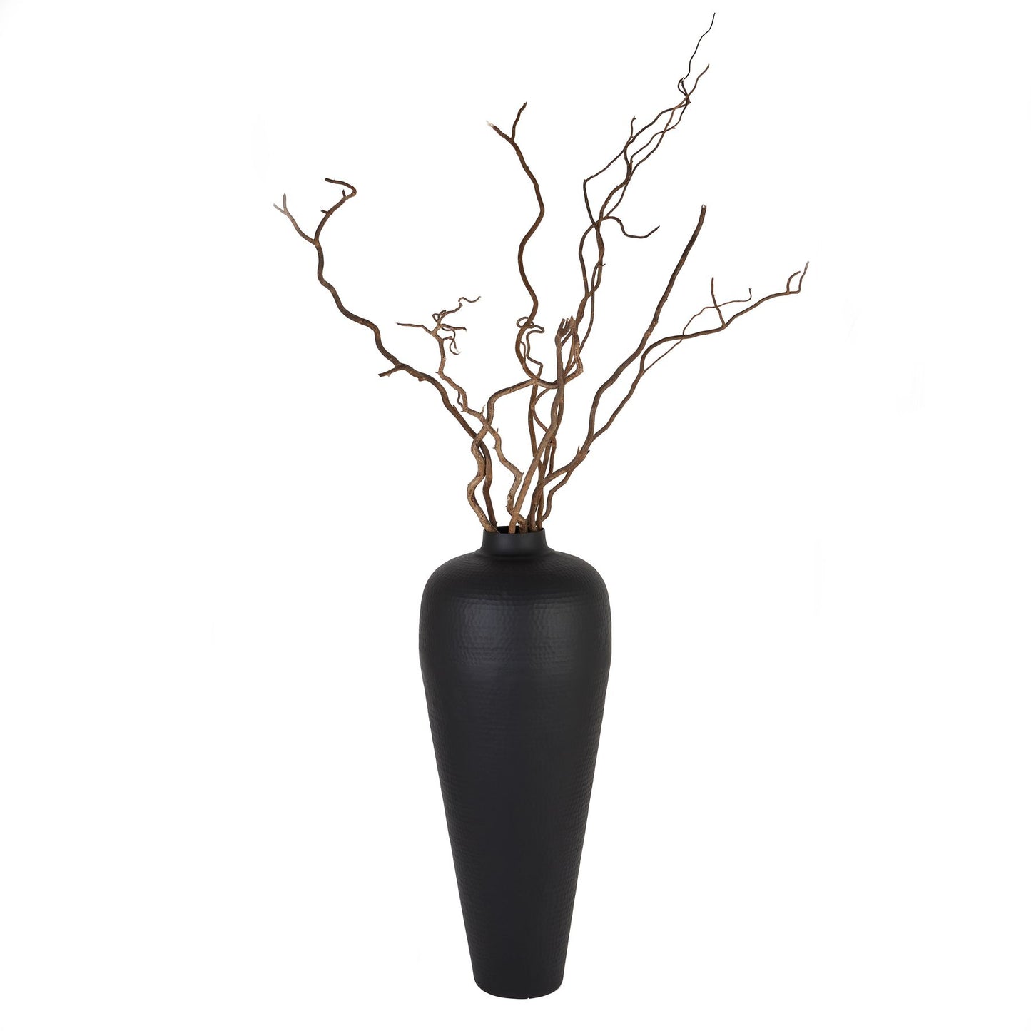 Felix Matte Black Medium Hammered Vase