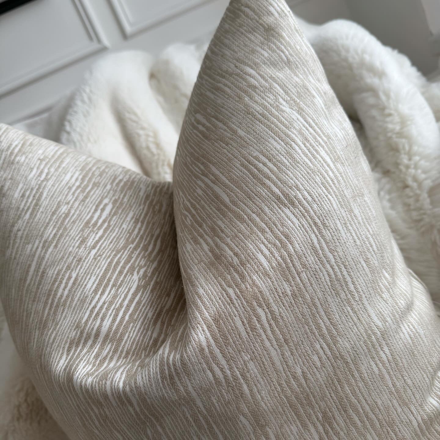 Adelaide Beige Textured 20" Cushion