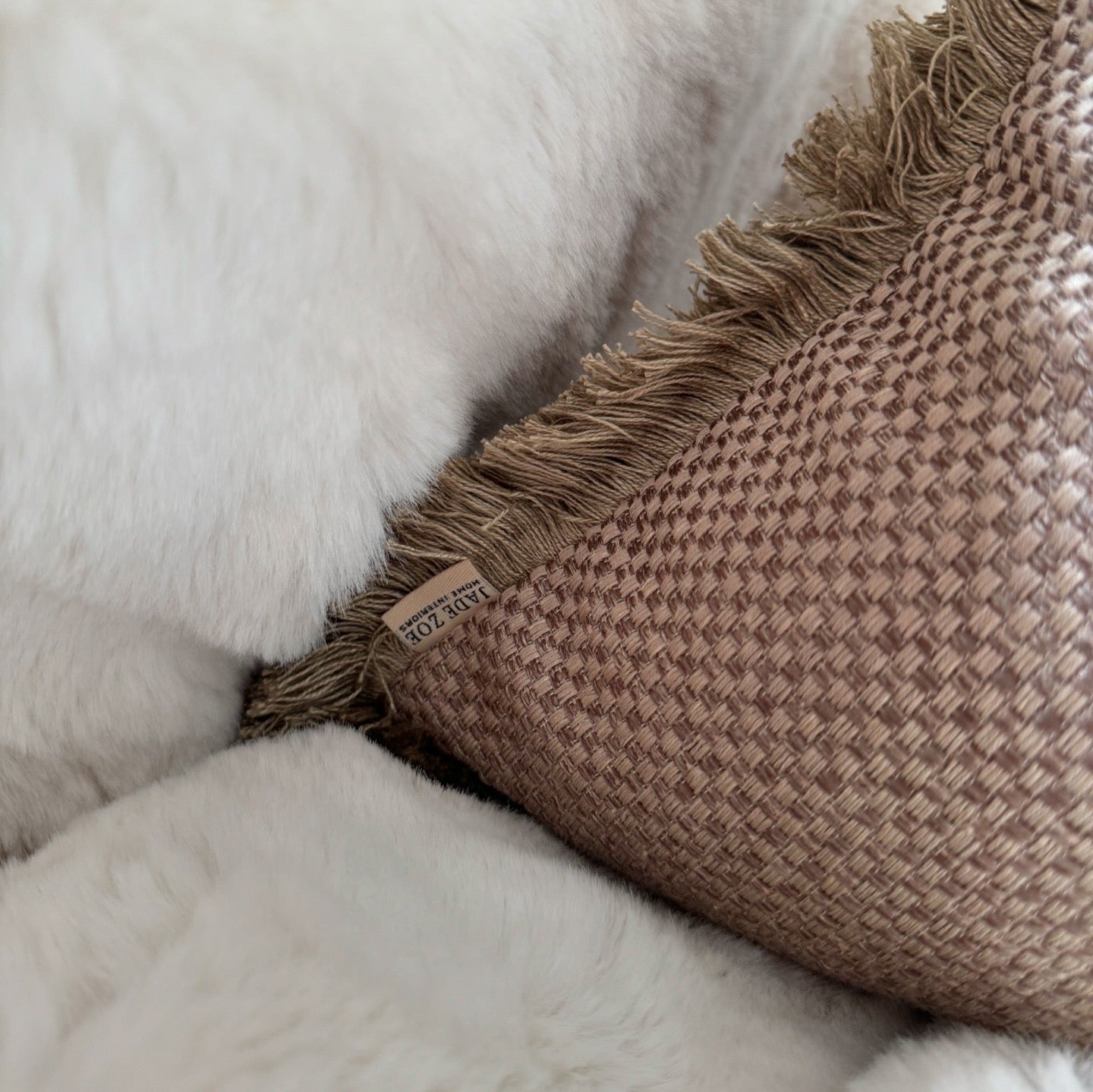 The Dark Carre Fringed 18" Cushion