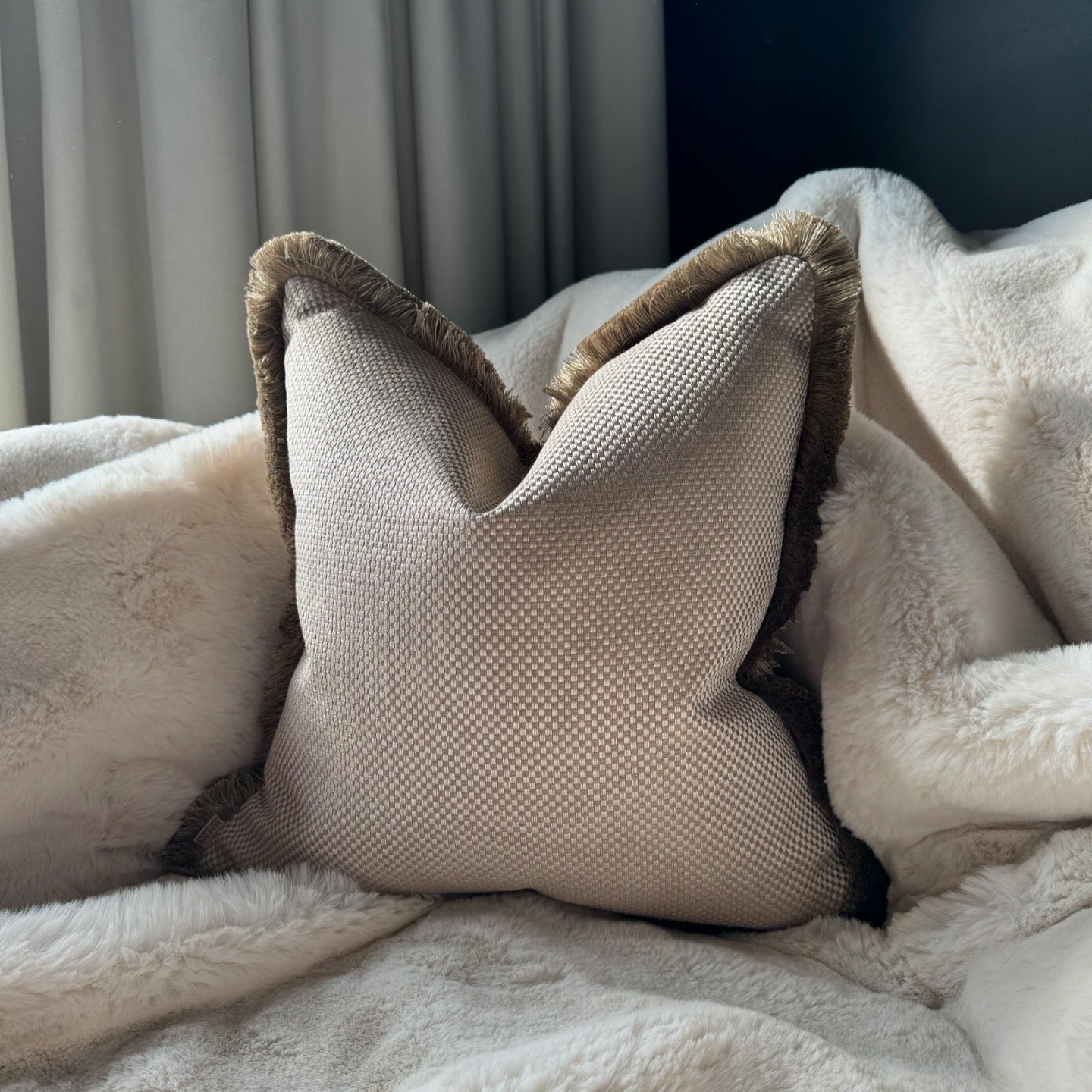 The Light Carre Fringed 18" Cushion