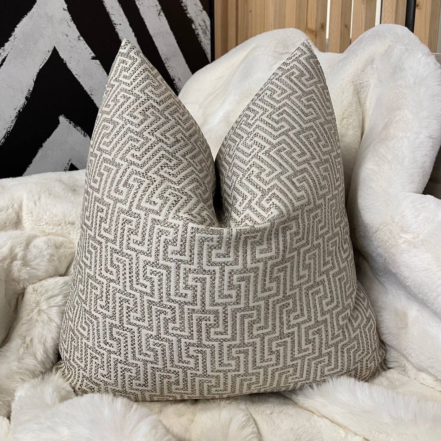 Naxos Dark Beige 20” Cushion