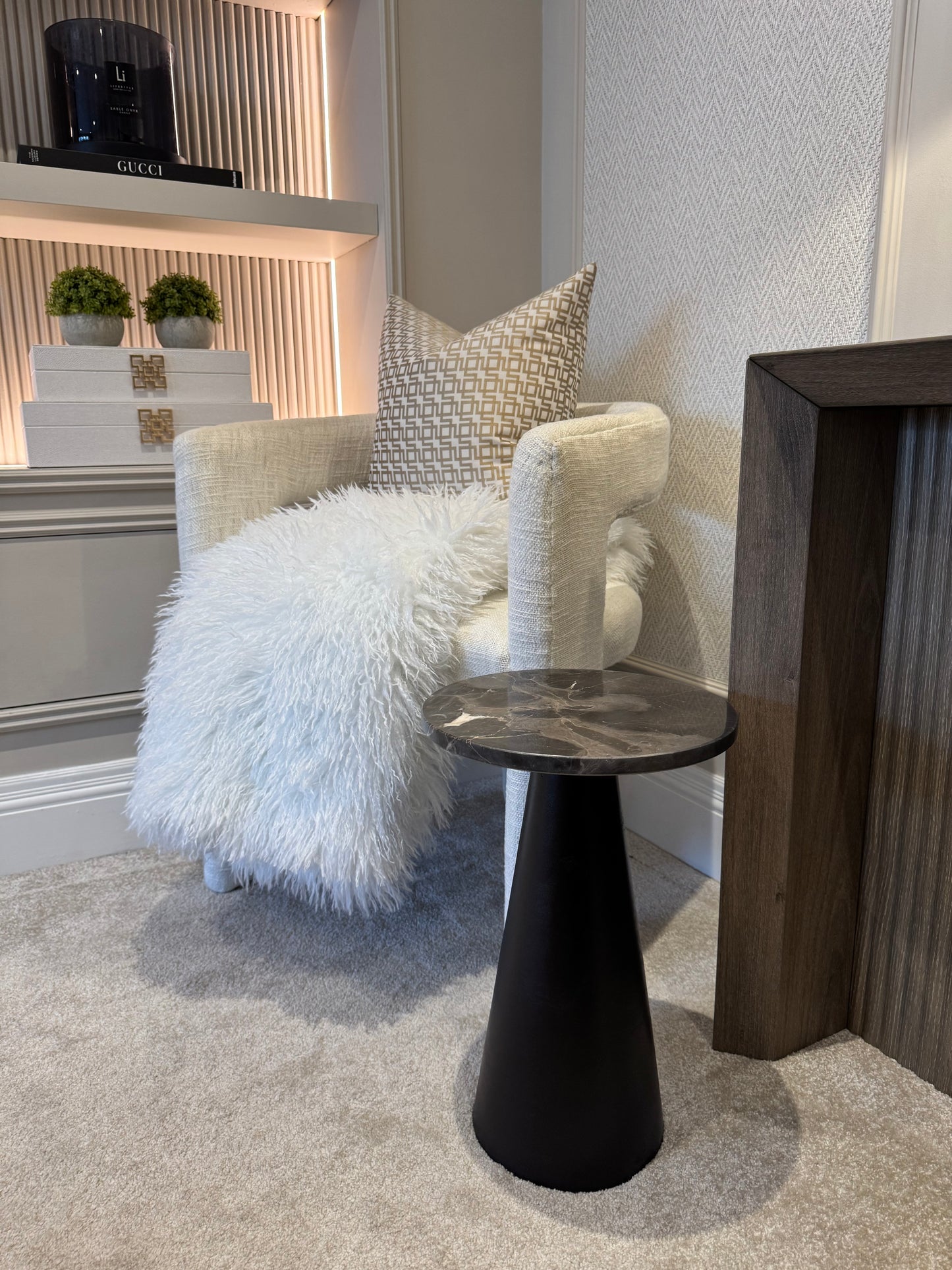 Cher Black & Mocha Side Table