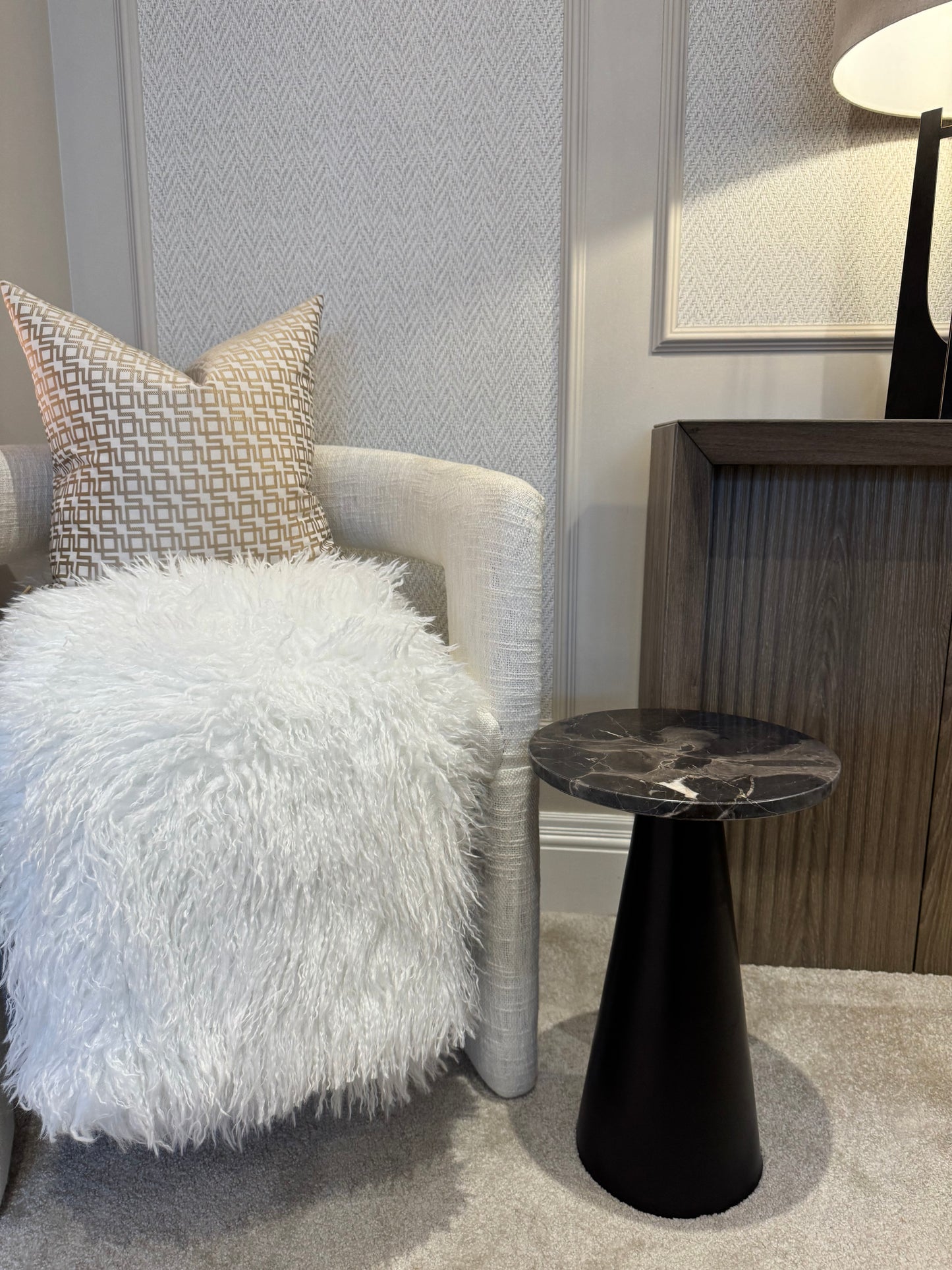 Cher Black & Mocha Side Table