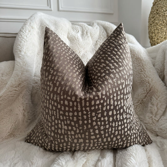 Louella Mocha Textured 20" Cushion