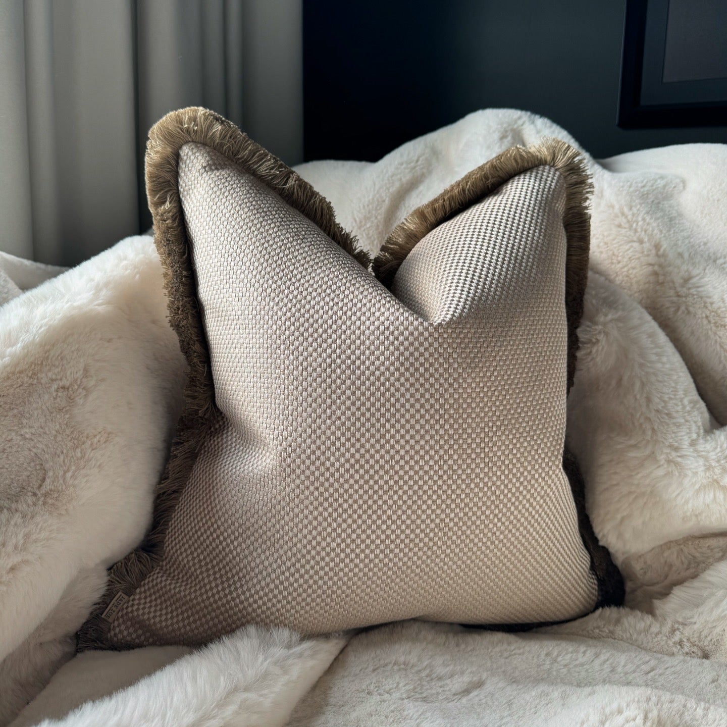 The Light Carre Fringed 18" Cushion