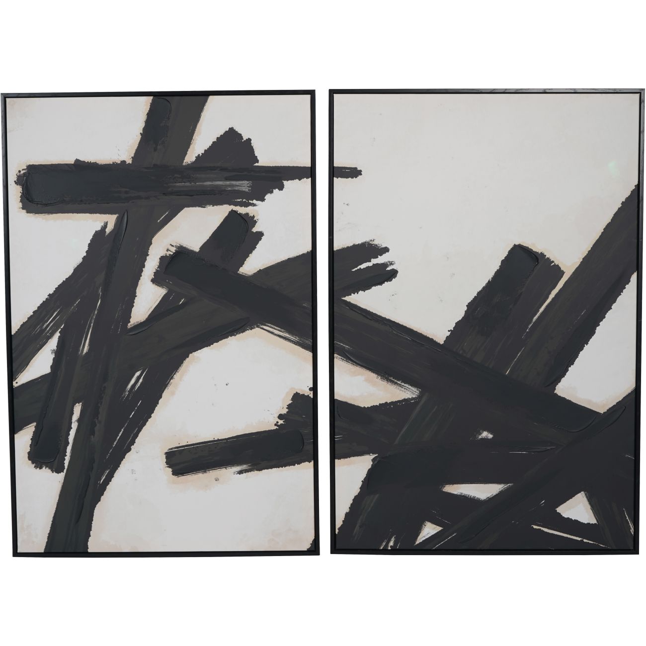 Impasto Brushstrokes Set of 2 Canvas Prints
