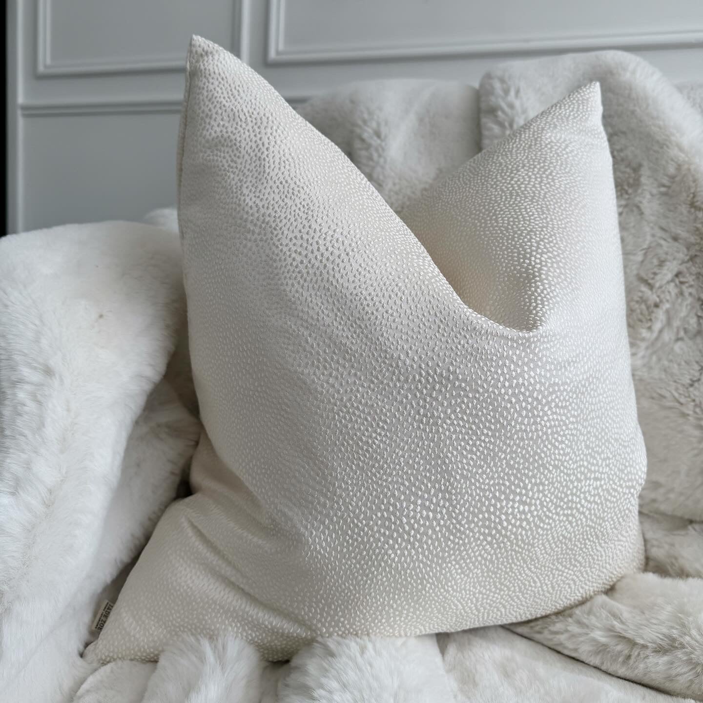 Jove Ivory/White Textured 22” Cushion