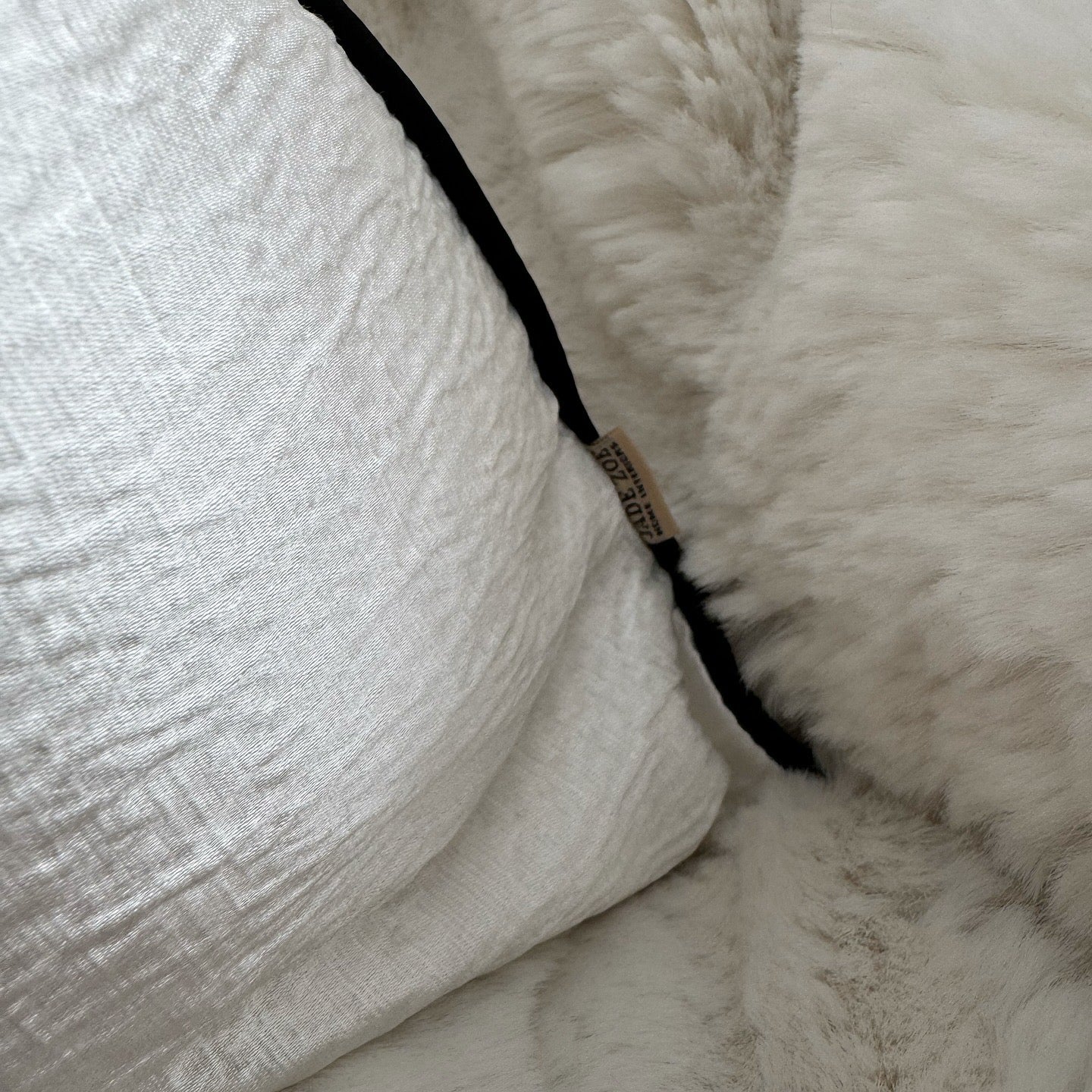 Jade 22” Black Piped Cushion