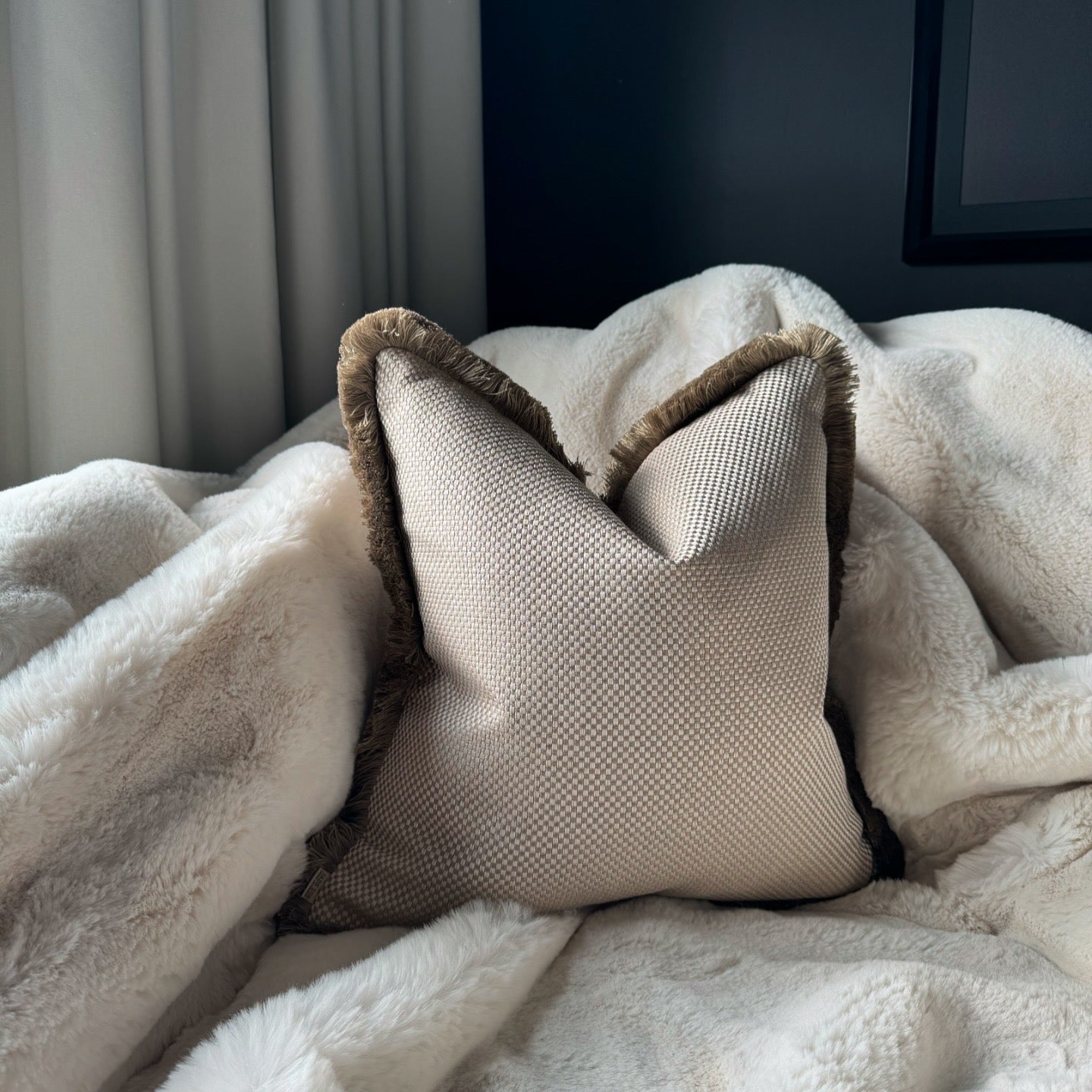 The Light Carre Fringed 18" Cushion