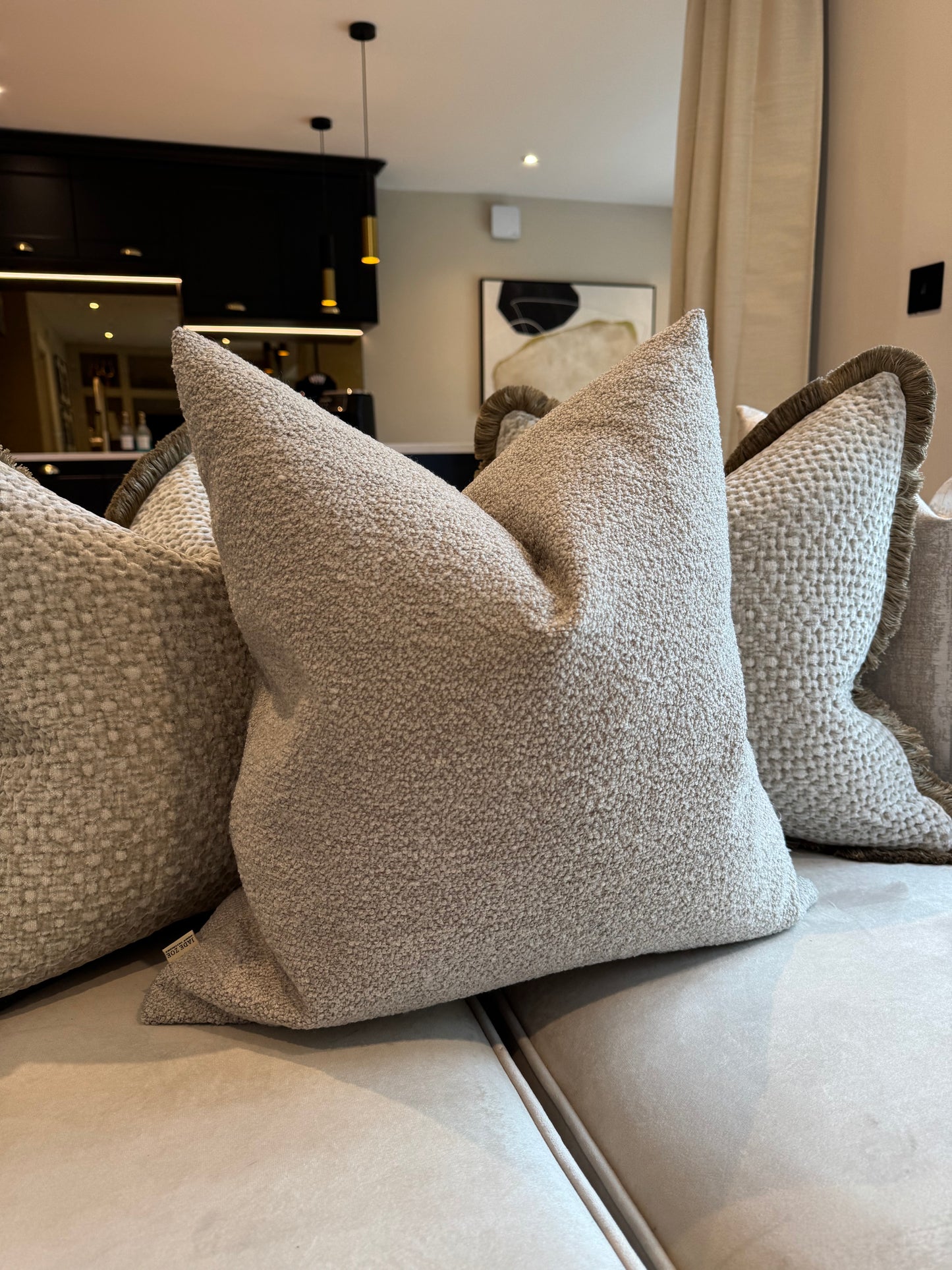 Cephalonia Natural Boucle 20" Cushion