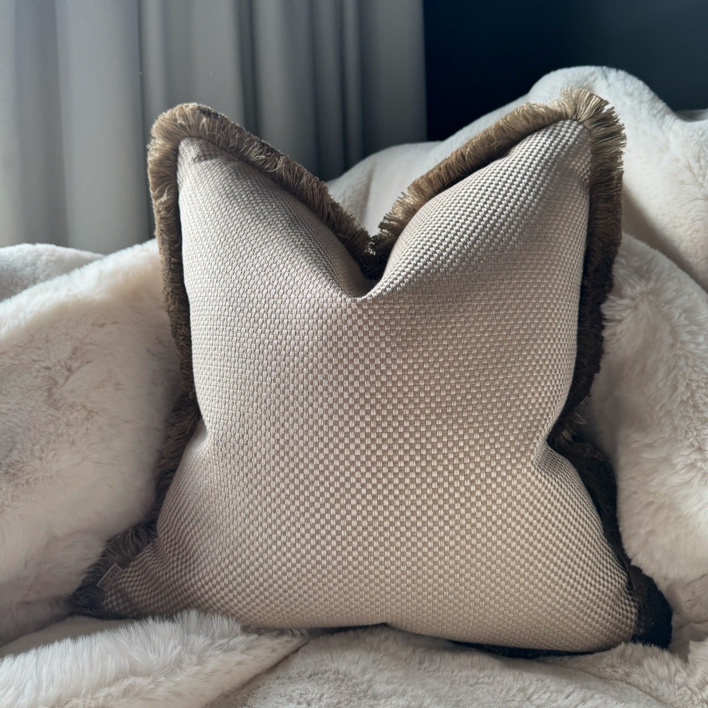 The Light Carre Fringed 18" Cushion