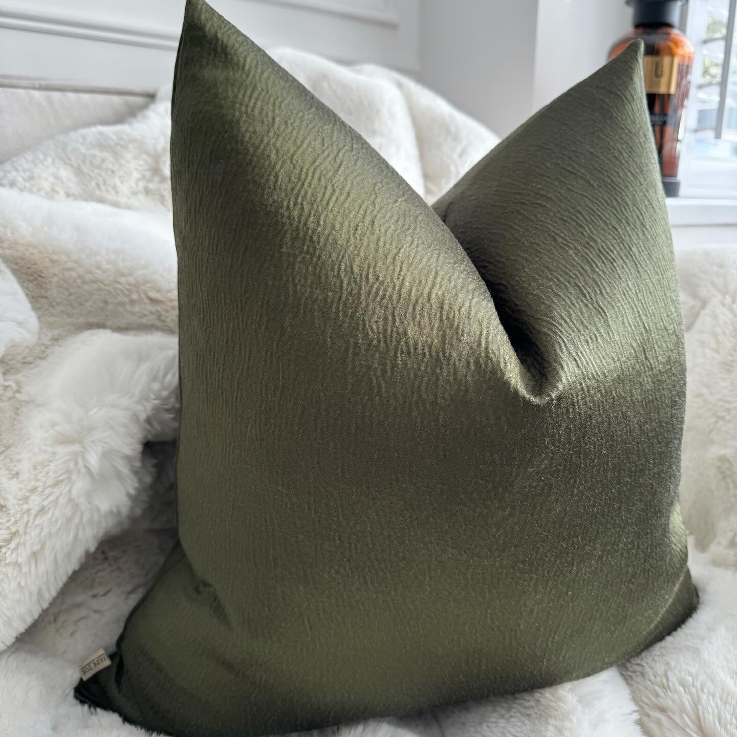 Oliva Green Sheen 20” Cushion