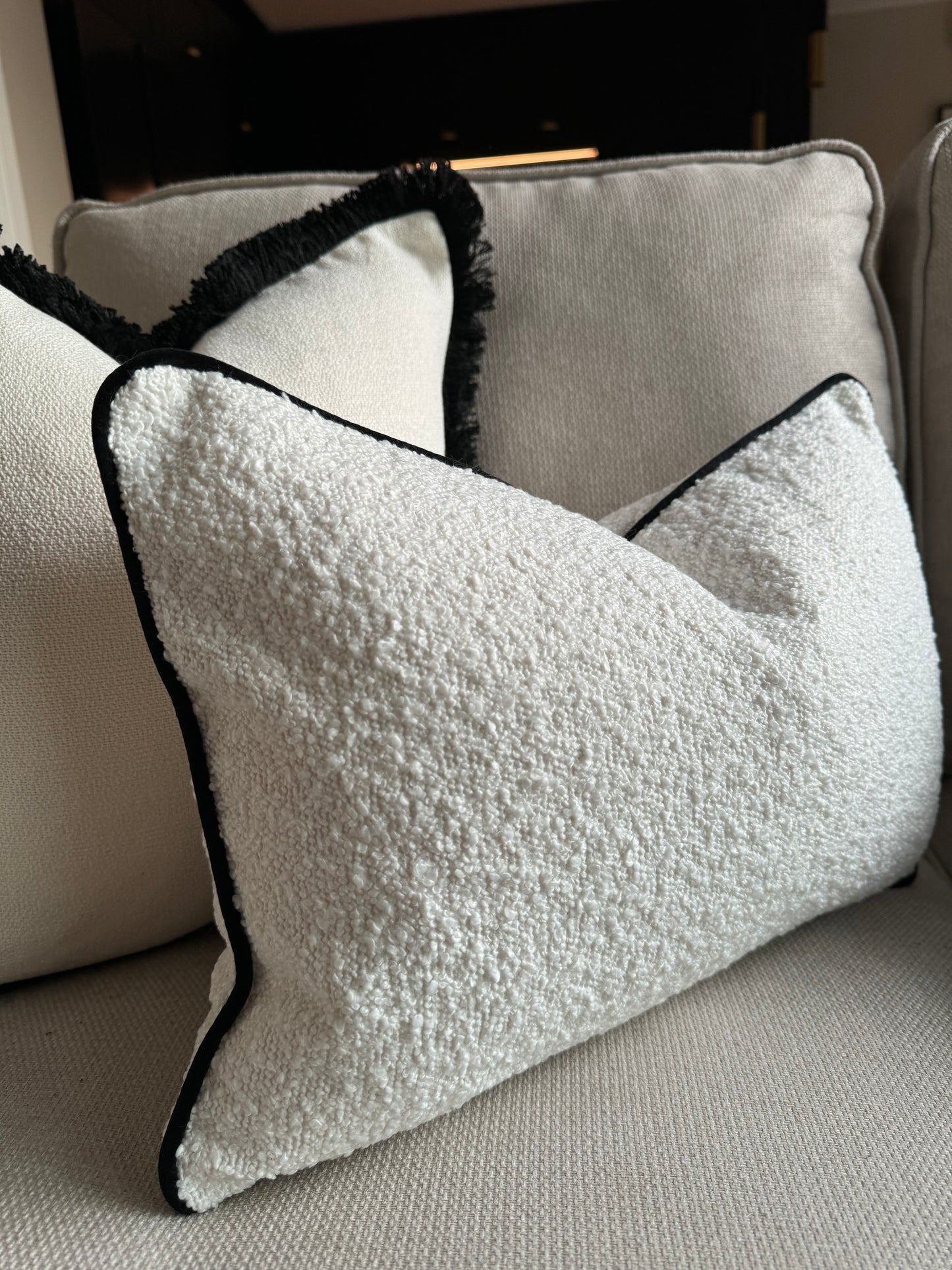 Betty Boucle Rectangle Cushion