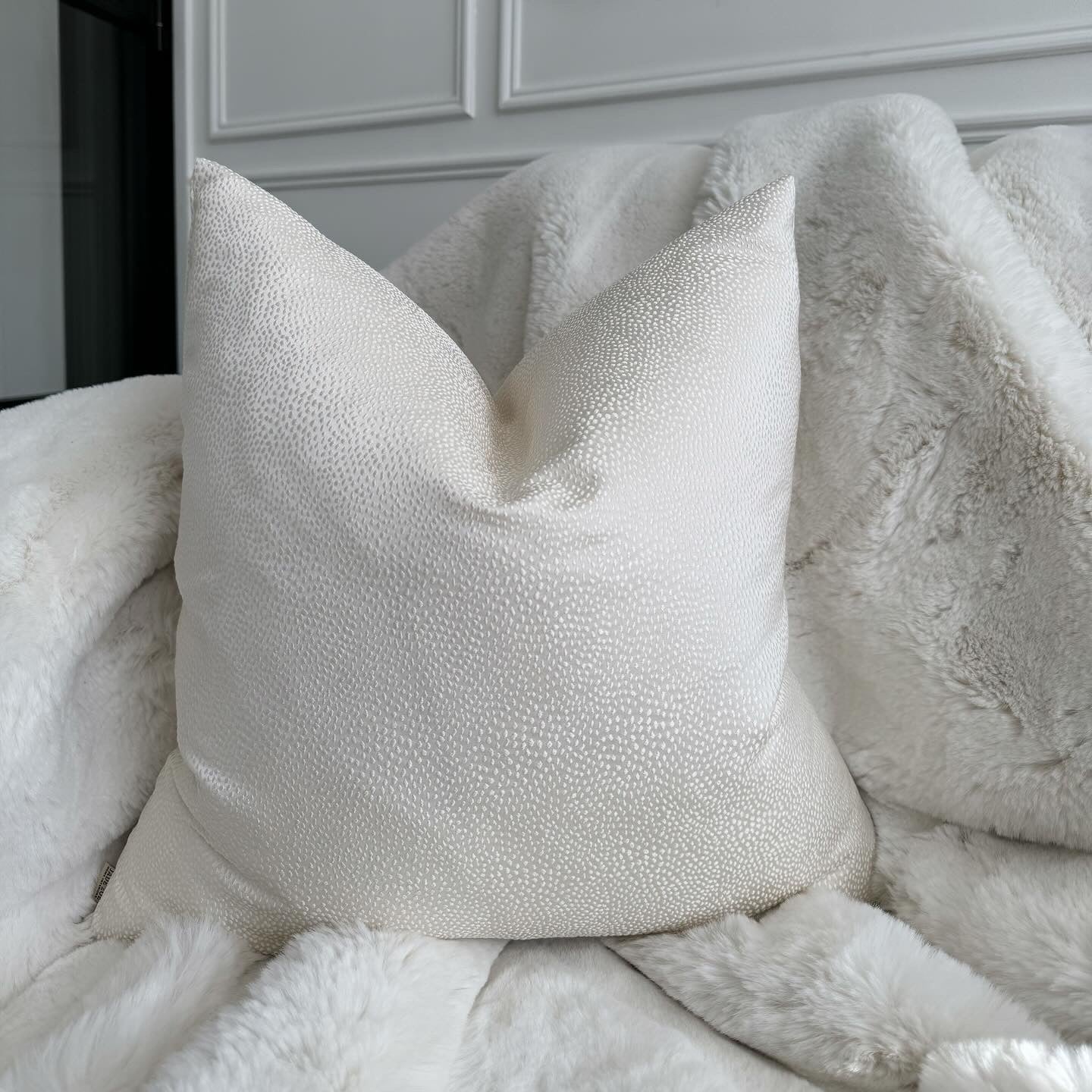 Jove Ivory/White Textured 22” Cushion