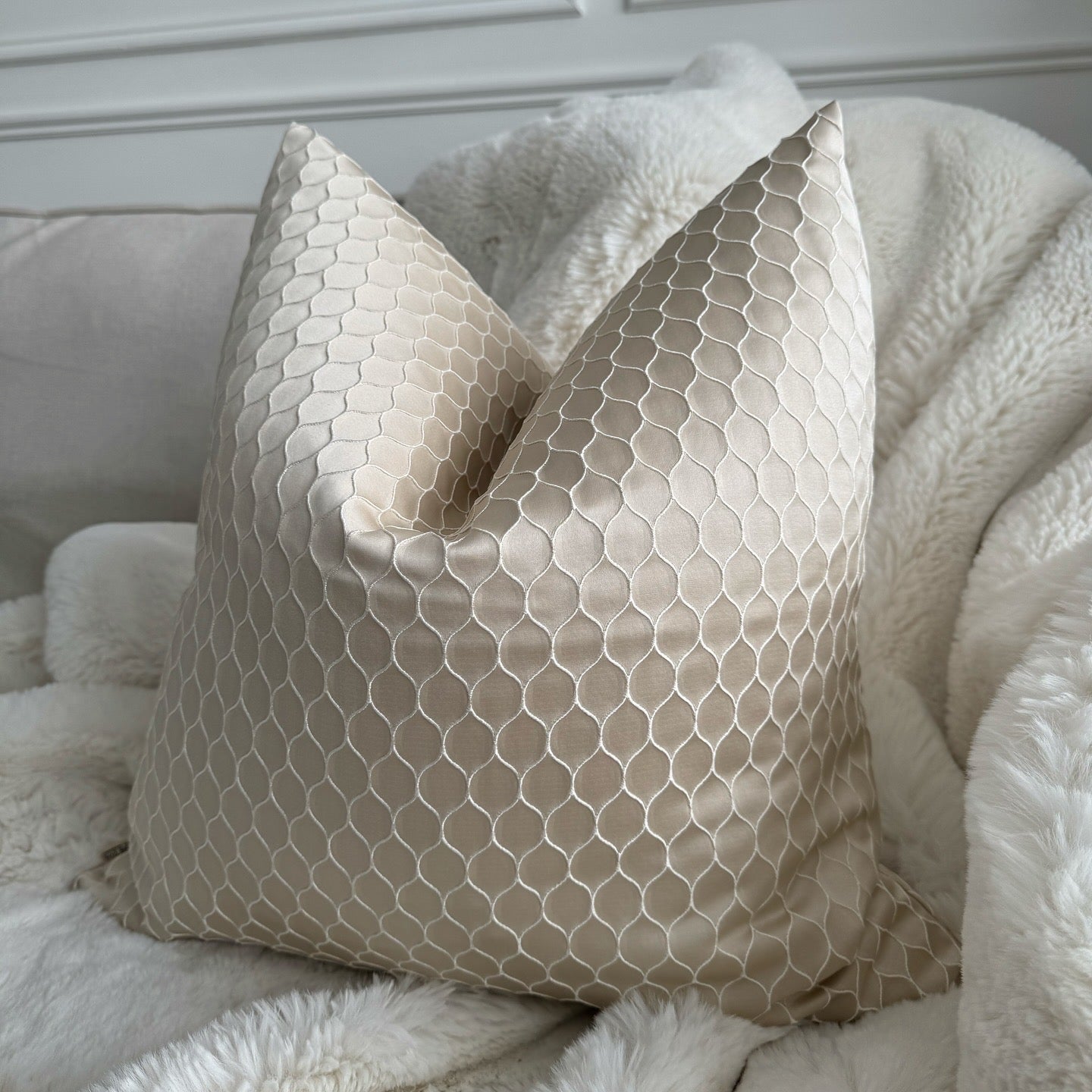 Cinder Champagne Textured 22” Cushion