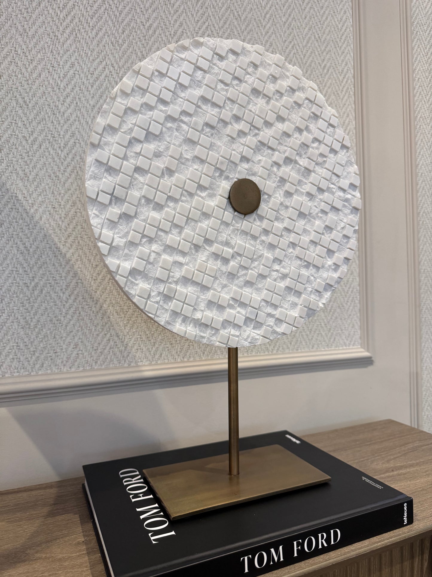 Yvo Large White Marble Ornament