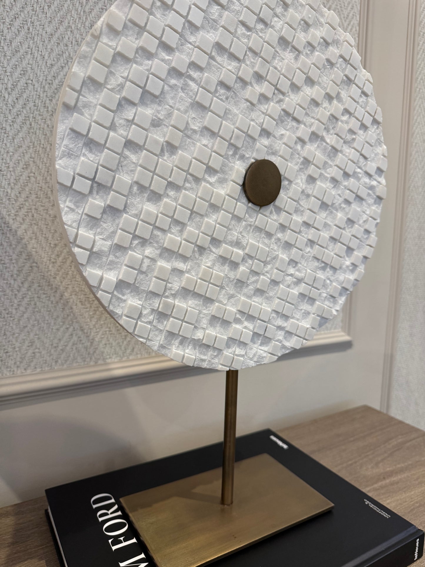Yvo Large White Marble Ornament
