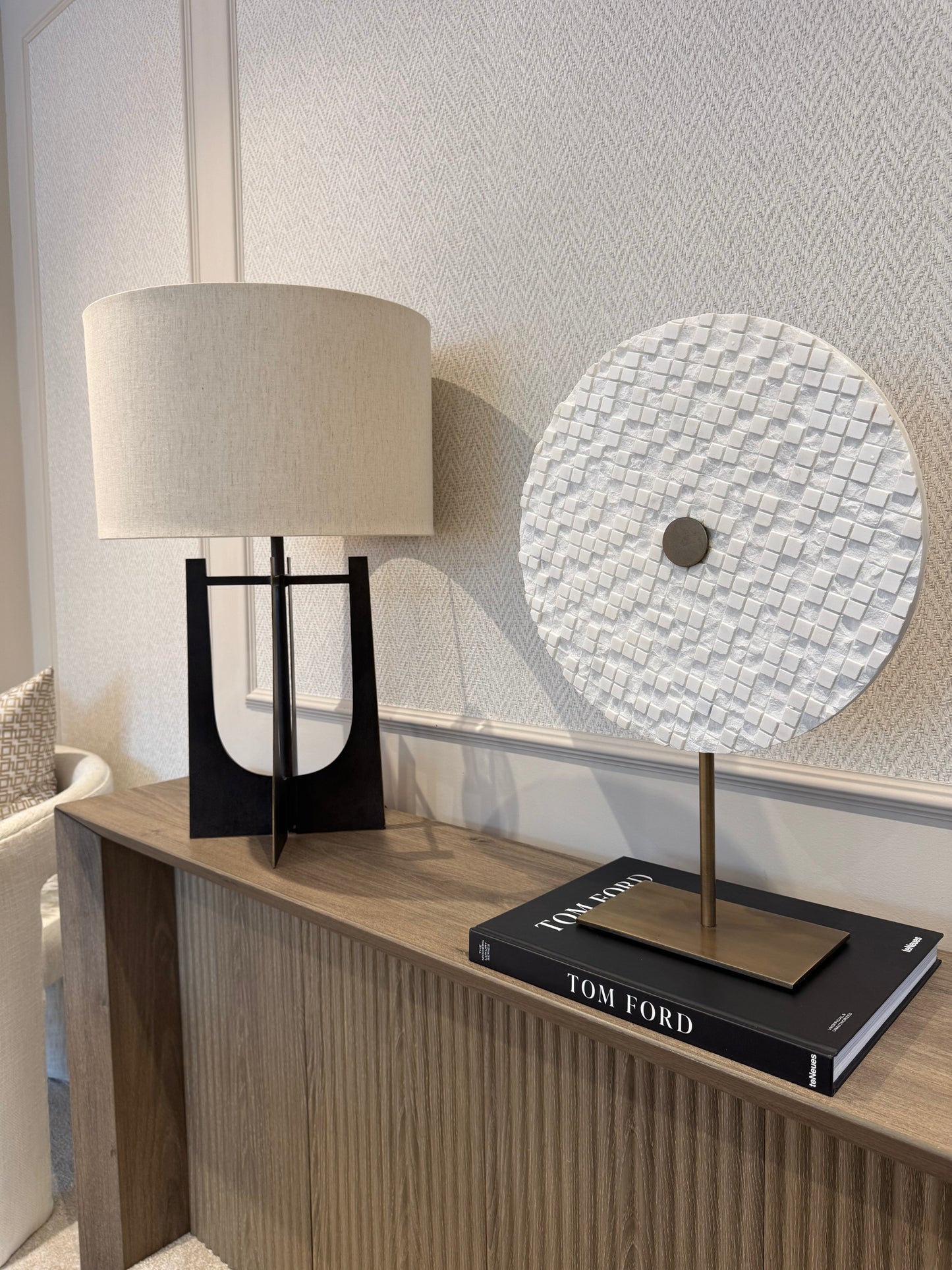 Yvo Large White Marble Ornament