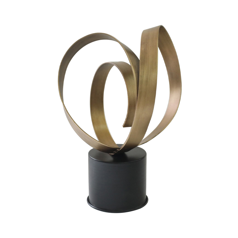 Avantis 33.5cm Antique Gold Abstract Sculpture