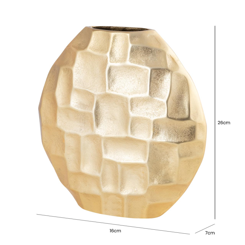 Anouska Gold Round 26cm Vase - PRE ORDER