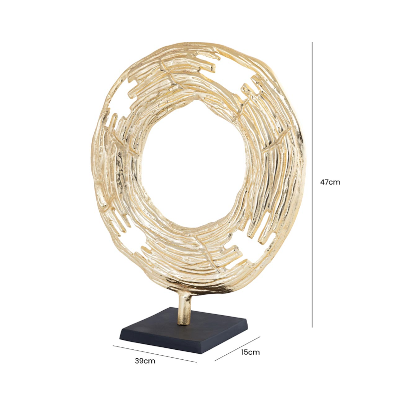 Marlo Gold Round 47cm Metal Sculpture - PRE ORDER