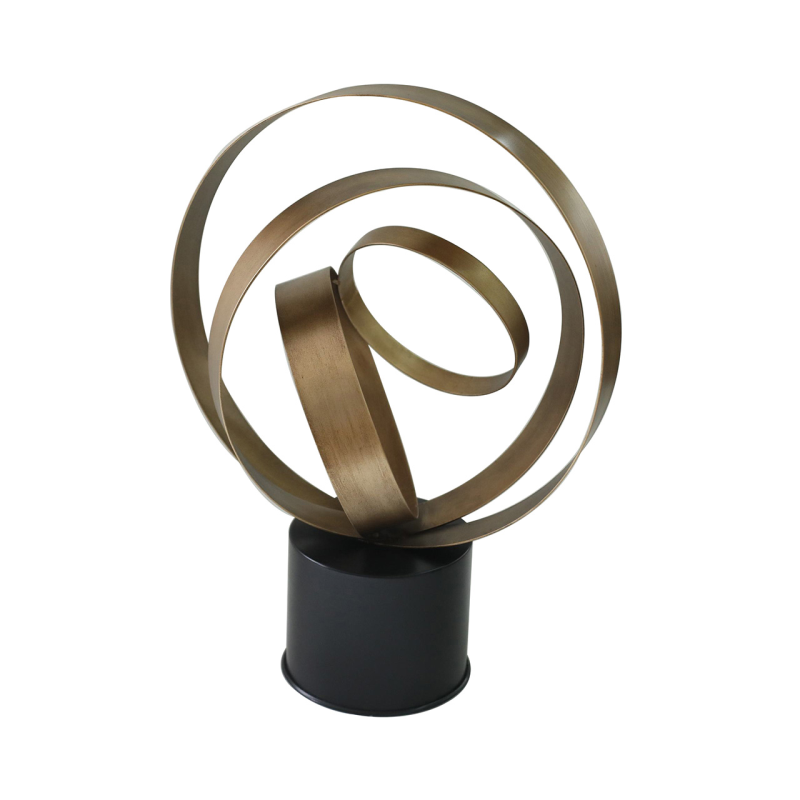 Avantis 43.8cm Antique Gold Abstract Sculpture