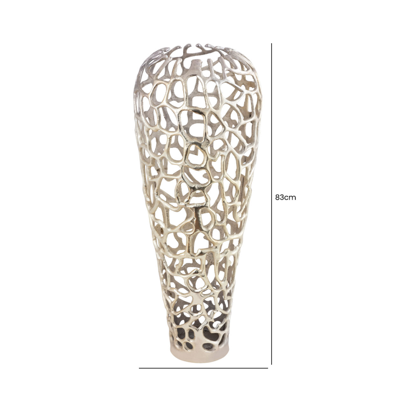 Delphin Coral Gold Metal 83cm Vase