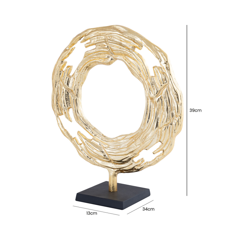 Marlo Gold Round 39cm Metal Sculpture