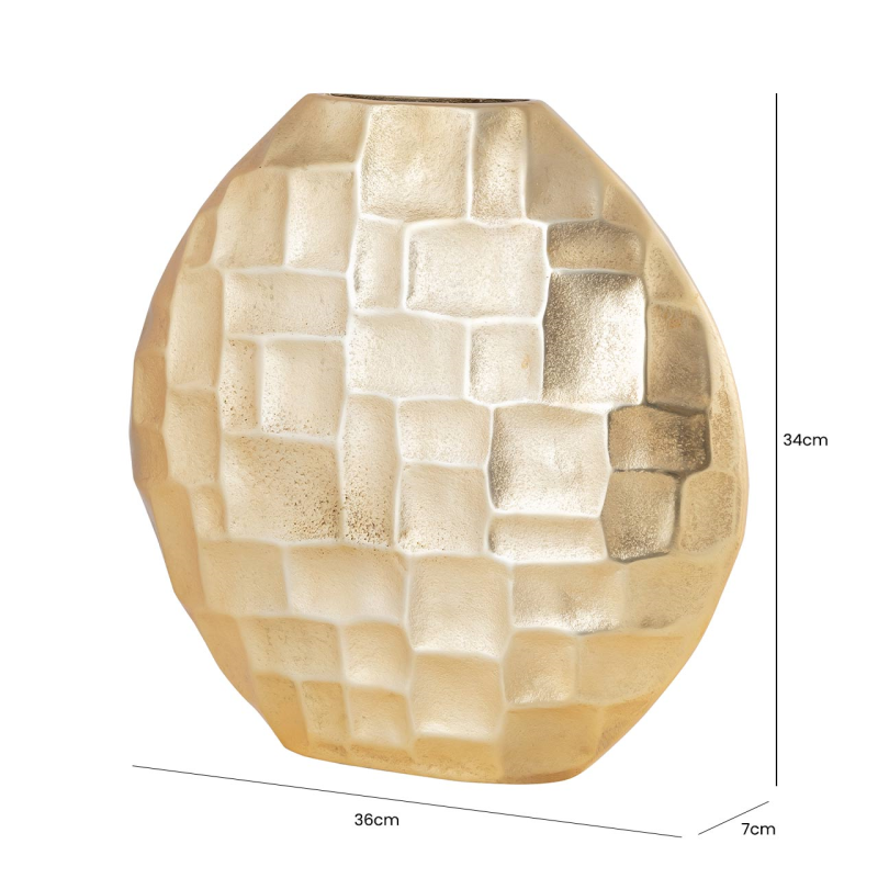 Anouska Gold Round 34cm Vase - PRE ORDER