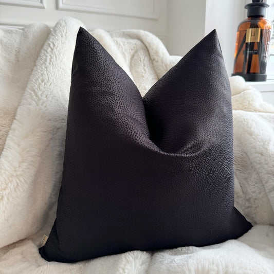 Jove Black Textured 20" Cushion