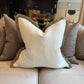 Betty Ivory Boucle 20” Fringed Cushion