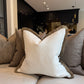 Betty Ivory Boucle 20” Fringed Cushion