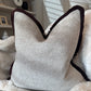 Mia Beige Fringed 20” Cushion