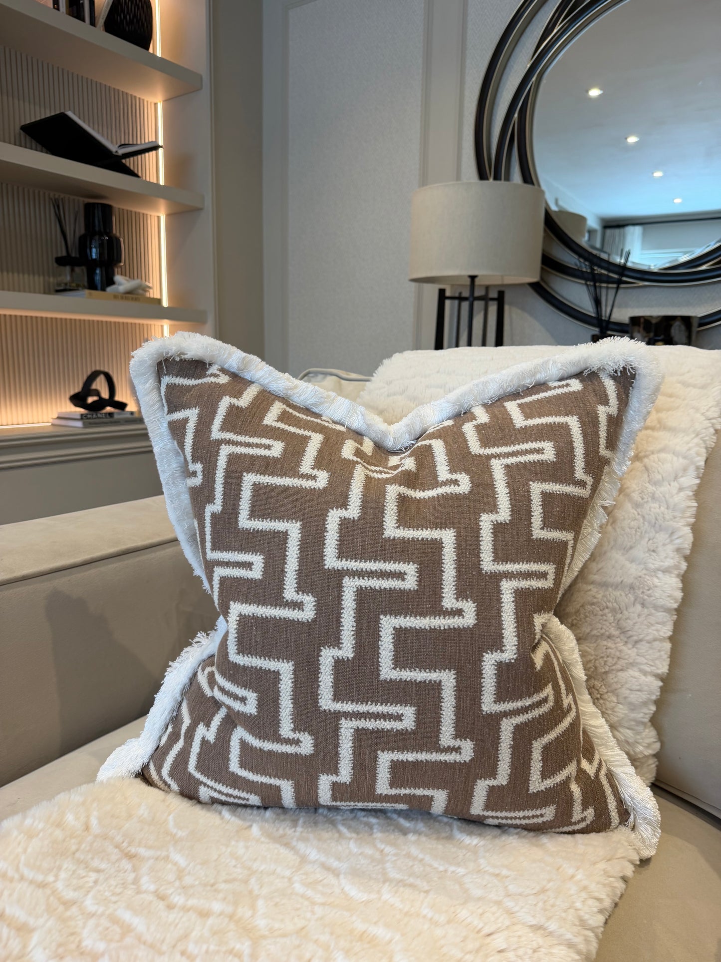 Livvy Weave Fringed Cushion