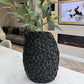 Flora Black Embossed 40cm Vase