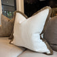 Betty Ivory Boucle 20” Fringed Cushion