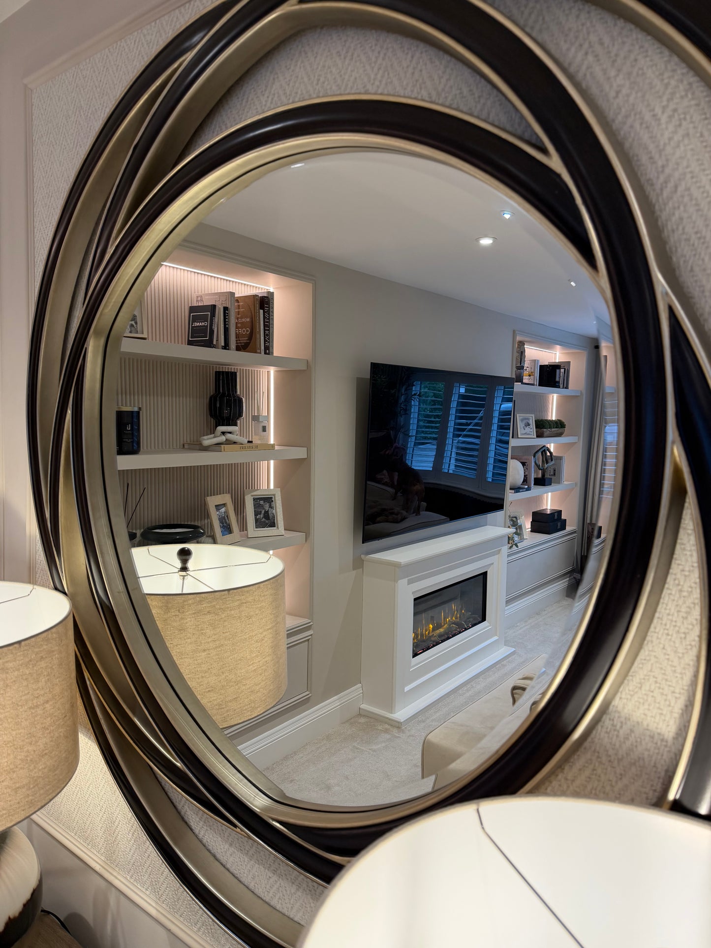 **PRE ORDER** Lavine Walnut Round Mirror
