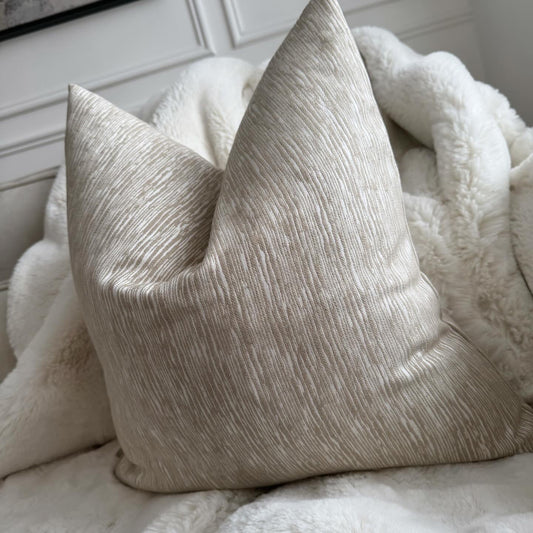 Adelaide Beige Textured 20" Cushion