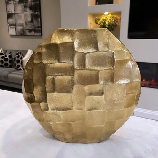 Anouska Gold Round 34cm Vase