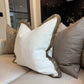 Betty Ivory Boucle 20” Fringed Cushion