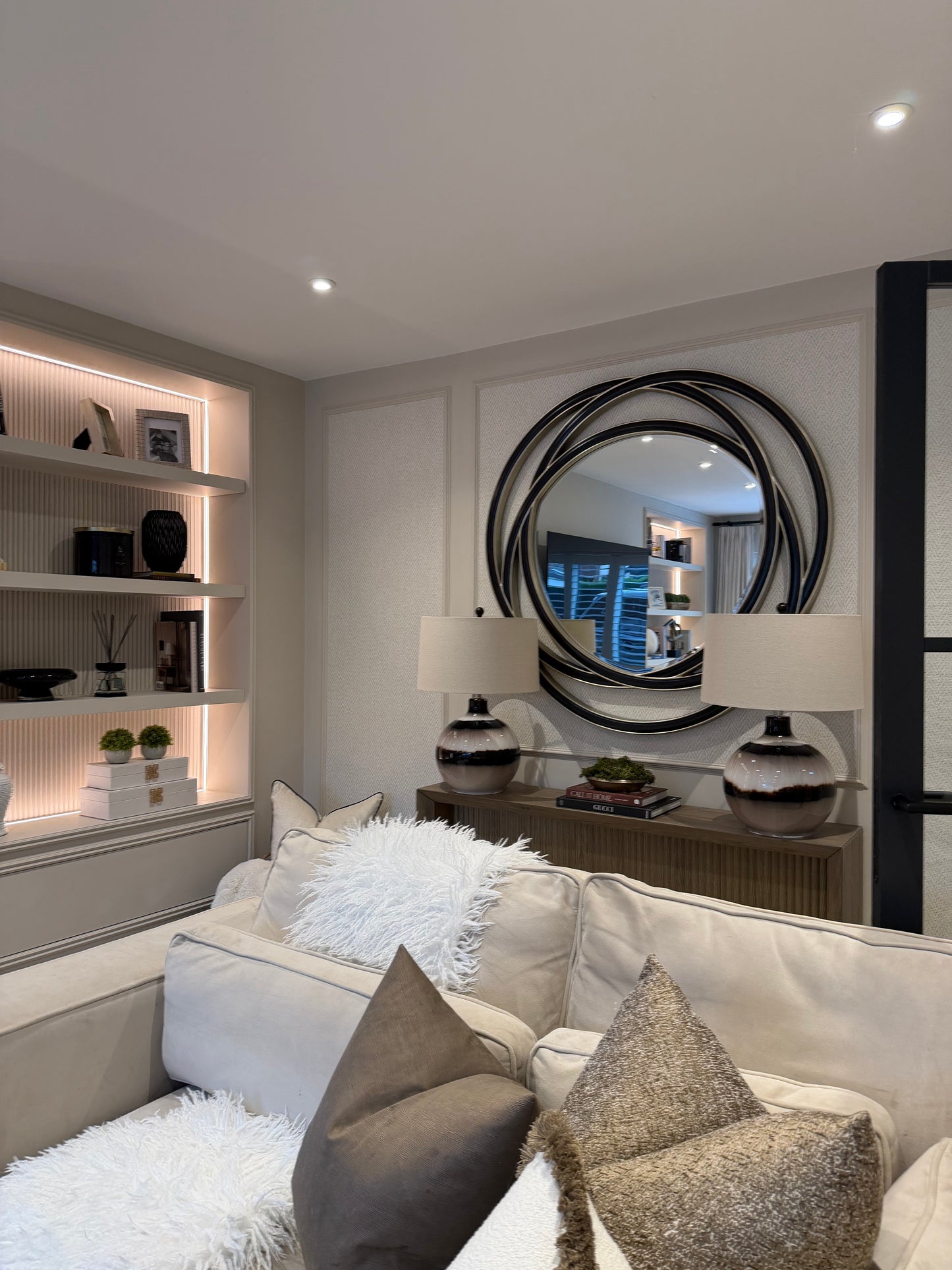 **PRE ORDER** Lavine Walnut Round Mirror