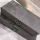 Grey Faux Litchi Leather Boxes Set of 2