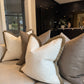 Betty Ivory Boucle 20” Fringed Cushion