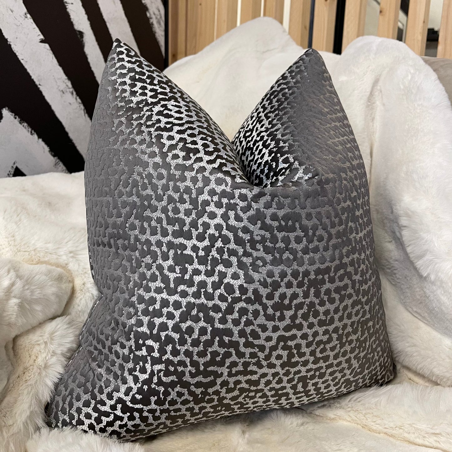 Caterina Charcoal 20" Cushion